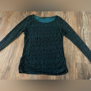 Catherine Malandrino long sleeve snake print shirt.